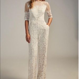 - Tadashi Shoji Estelle Bridal jumpsuit Size-6
